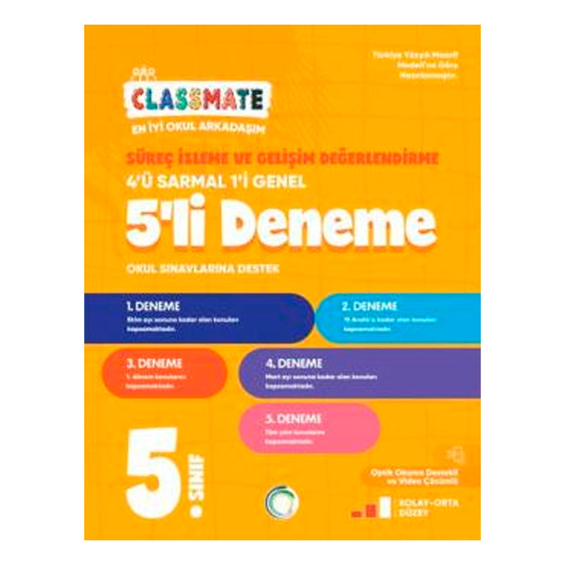 Okyanus Yayınları 5. Sınıf Classmate Süreç İzleme ve Gelişim Değerlendirme 5 li Deneme