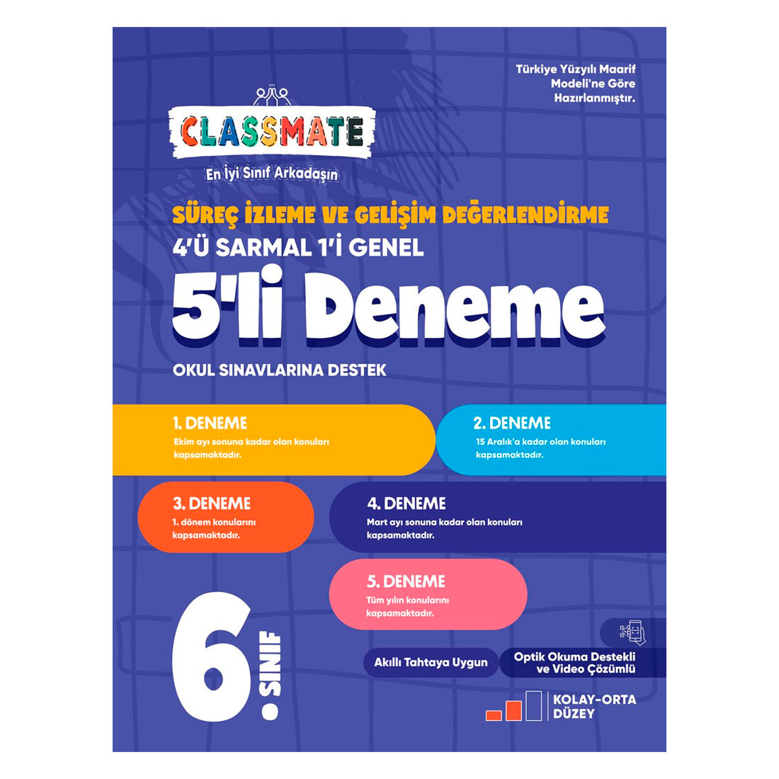 Okyanus Yayınları 6. Sınıf Classmate Süreç İzleme Ve Gelişim Değerlendirme 5’li Deneme