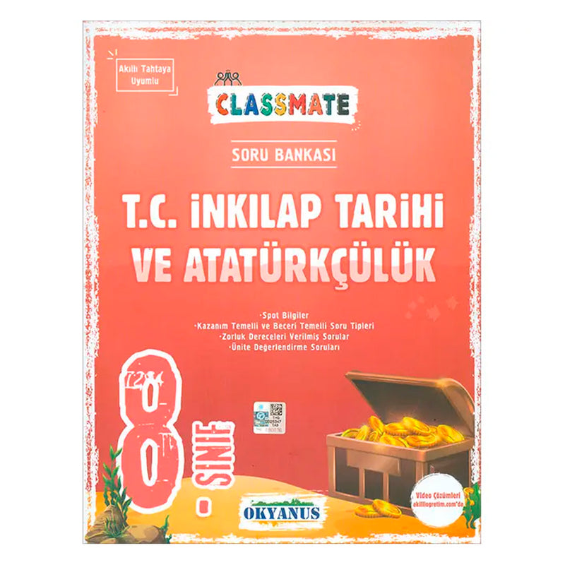 Okyanus Yayınları 8. Sınıf Classmate T.C. İnkılap Tarihi ve Atatürkçülük Soru Bankası