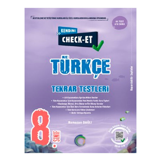 Okyanus Yayınları 8. Sınıf Kendini Check-Et Türkçe Soru Bankası