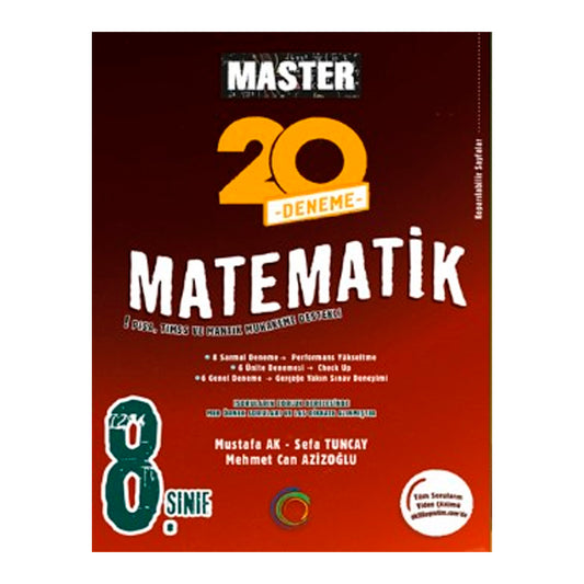 Okyanus Yayınları 8. Sınıf Master 20 Matematik Denemesi