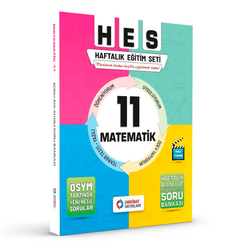 Ordinat Yayınları 11. Sınıf Matematik Haftalık Eğitim Seti (2022-2023)