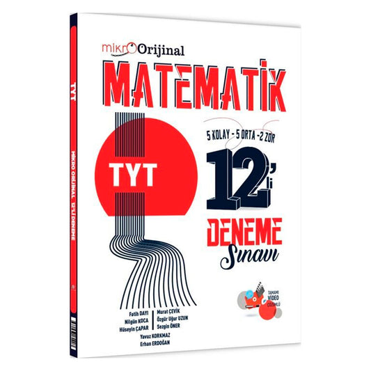 Orijinal Yayınları Mikro TYT Matematik 12'li Deneme Sınavı