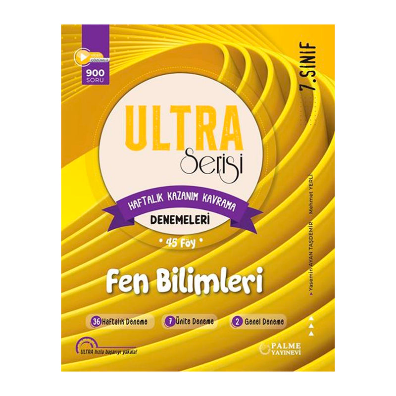 Palme Yayınları 7. Sınıf Ultra Fen Bilimleri Haftalık Kazanım Kavrama Denemeleri