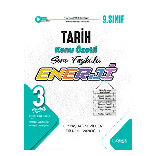 Palme Yayınları 9. Sınıf Enerji Tarih Soru Fasikülleri