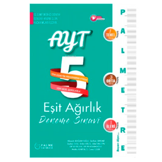 Palme Yayınları AYT 1. Dönem Eşit Ağırlık Parametre 5 Deneme Sınavı