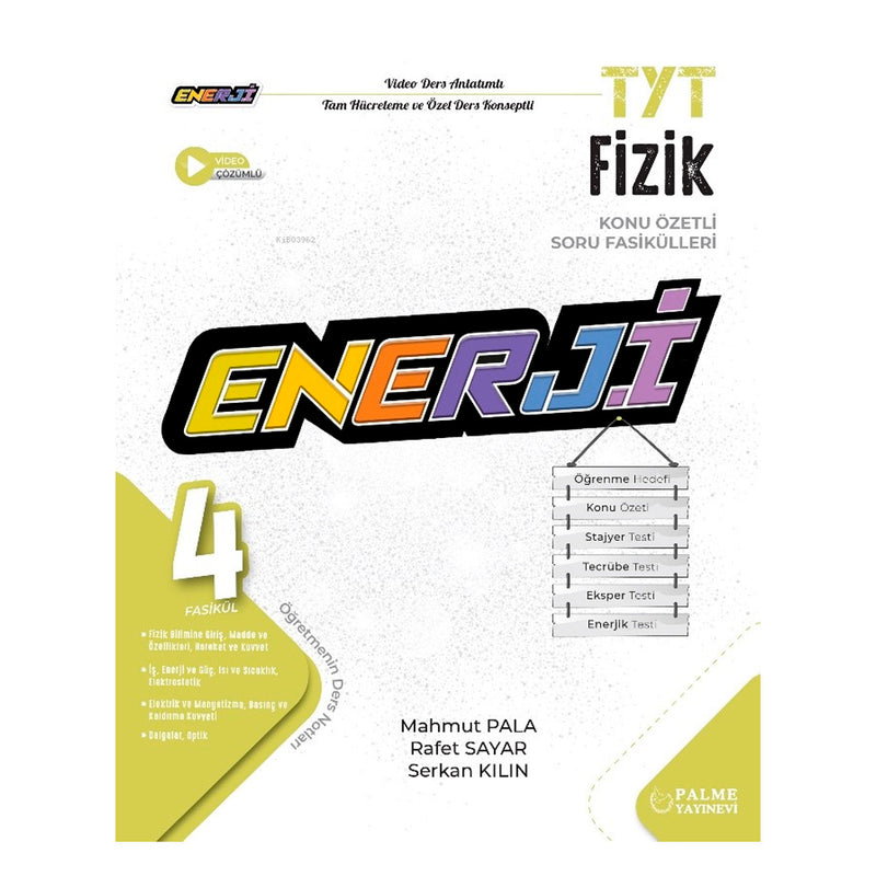 Palme Yayınları TYT Enerji Fizik Konu Özetli Soru Fasikülleri