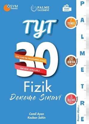 Palme Yayınları TYT Fizik Palmetre 30 Deneme