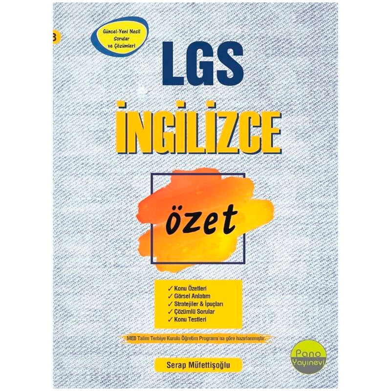 Pano Yayınları 8. Sınıf LGS İngilizce Özet