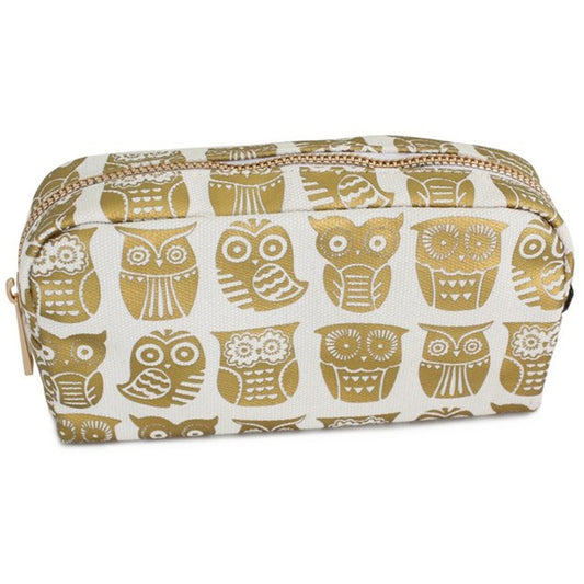 Pape Altın Baykuş Desenli Kalem Kutusu