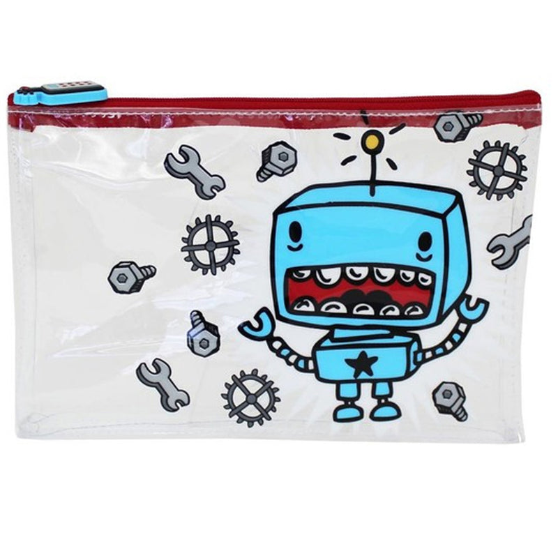 Pape Şeffaf Robot Çocuk Kalem Kutusu