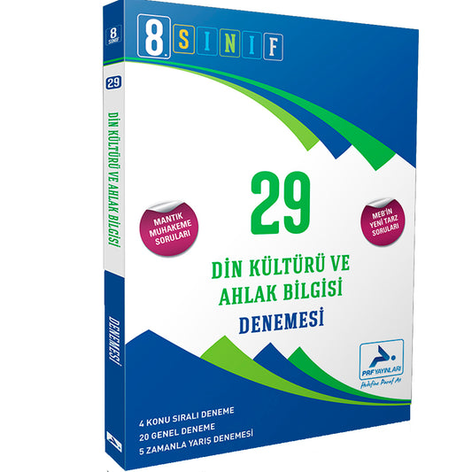 Paraf Yayınları 8. Sınıf Din Kültürü ve Ahlak Bilgisi 29 Deneme