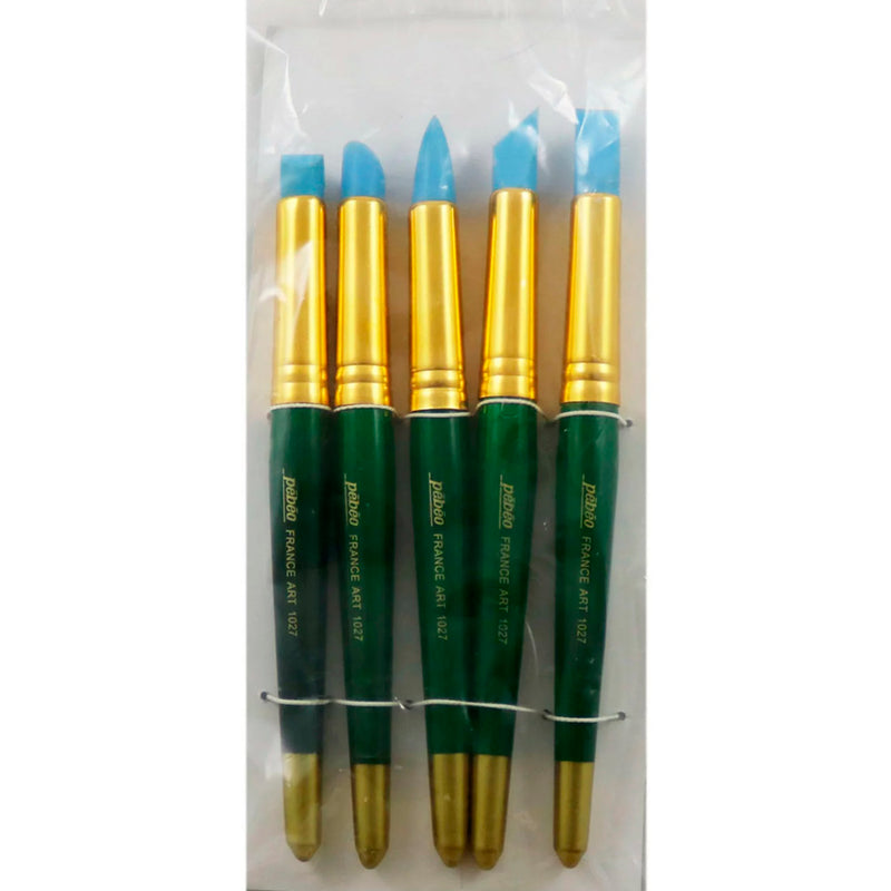 Pebeo Kauçuk 5'li Fırça Seti - Modelaj, Şekillendirme ve Detay Sanat Fırçaları