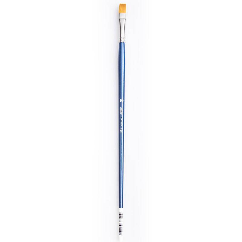 Pebeo 555/10 Golden Sentetik Bright Düz Kesik Uzun Sap Akrilik Boya Fırçası - Sanatçı, Profesyonel ve H