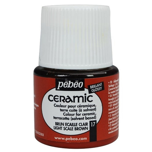 Pebeo Ceramic Açık Kahve 45ml Seramik Boyası - Hobi ve Sanatsal Dekorasyon Boyası