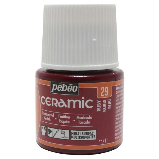 Pebeo Ceramic Yakut 45 ml Seramik Boyası - Hobi, Sanatsal ve Dekorasyon Boyası