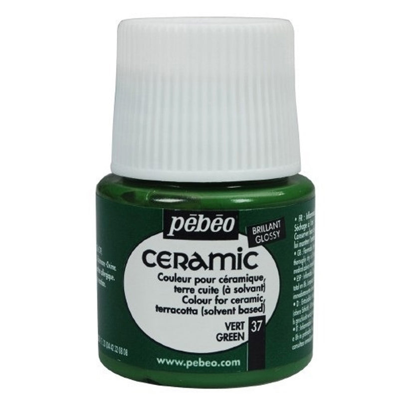 Pebeo Ceramic Yeşil 45ml Seramik Boyası - Hobi, El Sanatları ve Dekorasyon Boyası