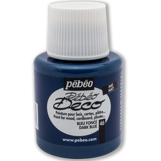 Pebeo Deco Koyu Mavi 110 ml Ahşap Boyası - Hobi, Dekorasyon ve El Sanatları Boyası