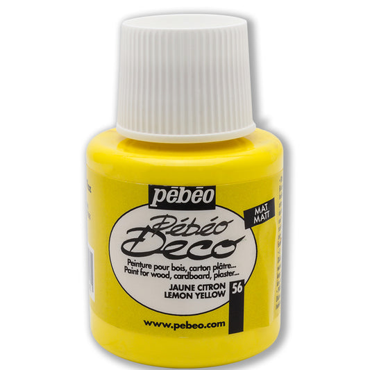 Pebeo Deco 56 Limon Sarısı 110 ml Ahşap Boyası - Hobi, Dekorasyon ve El Sanatları İçin