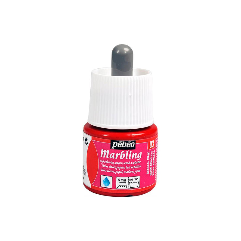 Pebeo Marbling Bengal Pembesi 45 ml Ebru Boyası - Sanatsal Hobi ve Geleneksel Ebru Malzemesi