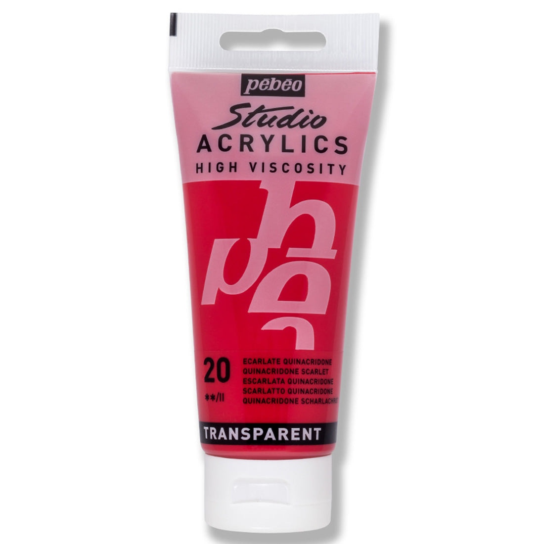 Pebeo Studio Kızıl 100 ml Akrilik Boya - Sanat Resim Tuval ve Hobi Boyası