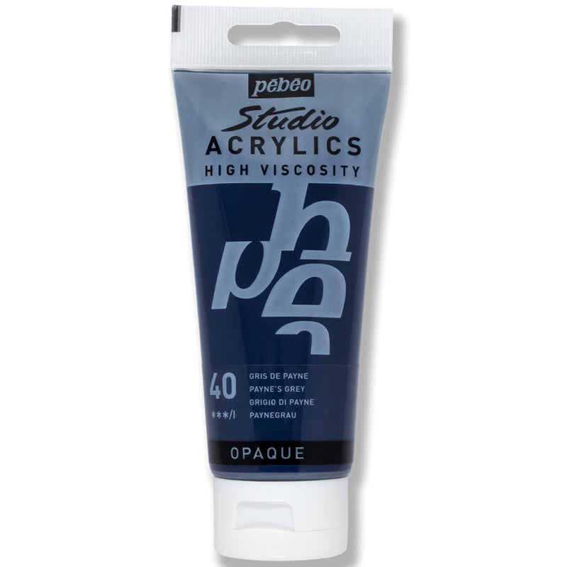 Pebeo Studio Payne's Grey 100 ml Akrilik Boya - Sanatsal Resim ve Hobi Boyası