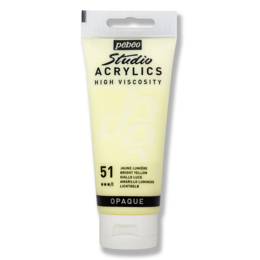 Pebeo Studio 100 ml Parlak Sarı Akrilik Boya - Sanat, Resim ve Hobi İçin Profesyonel Boya