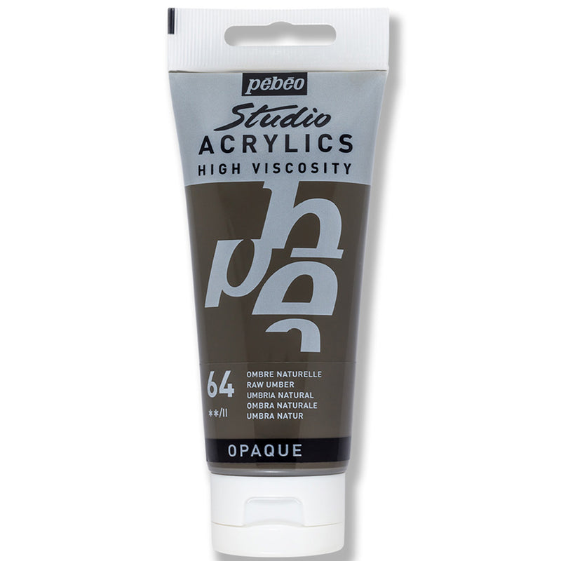 Pebeo Studio Raw Umber 100 ml Akrilik Boya - Sanatçı, Hobi ve Tuval Resim Boyası