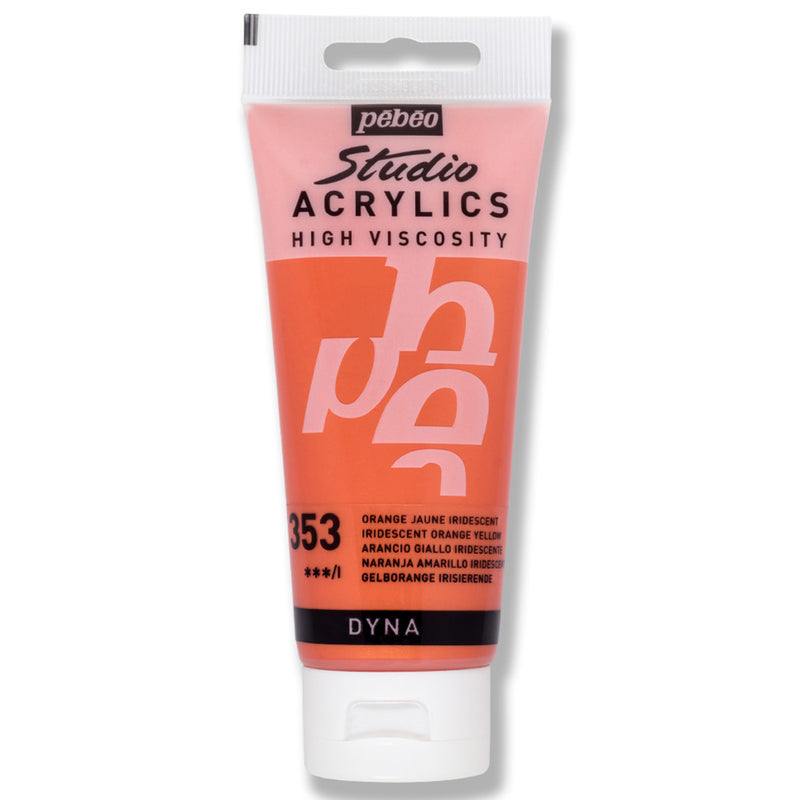 Pebeo Studio Sedefli Turuncu-Sarı 100 ml Akrilik Boya - Sanat, Hobi ve Tuval Boyası