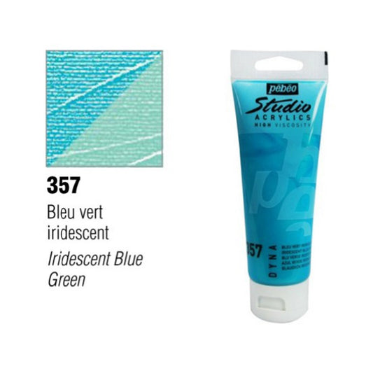 Pebeo Studio Sedefli Mavi-Yeşil 100 ml Akrilik Boya - Sanat, Resim ve Hobi Boyası