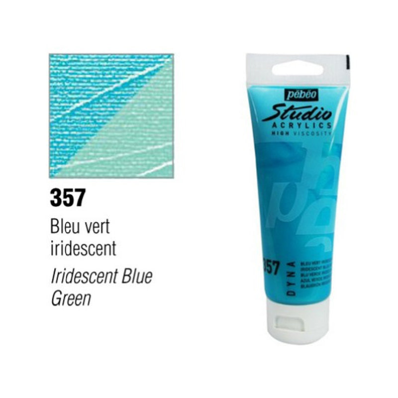 Pebeo Studio Sedefli Mavi-Yeşil 100 ml Akrilik Boya - Sanat, Resim ve Hobi Boyası