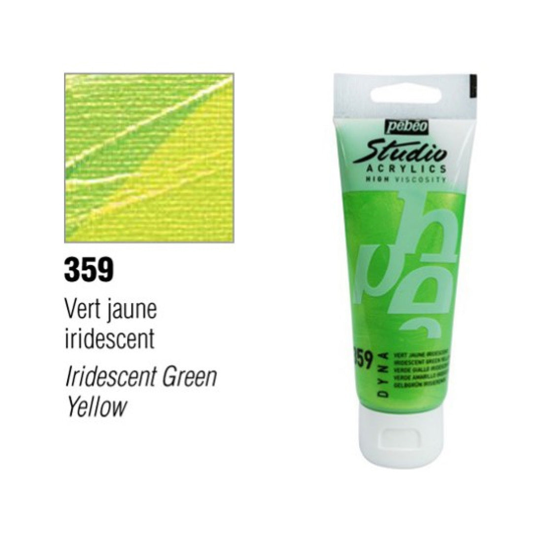 Pebeo Studio Sedefli Yeşil-Sarı 100 ml Akrilik Boya - Sanat, Resim ve Hobi Boyası