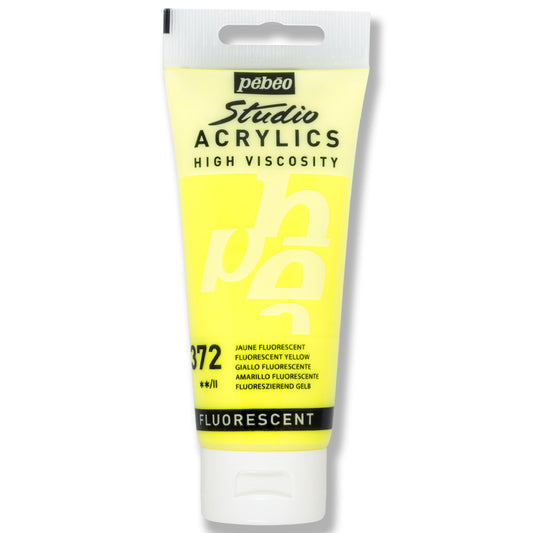 Pebeo Studio Floresan Sarı 100 ml Akrilik Boya - Sanat, Resim ve Hobi Boyası