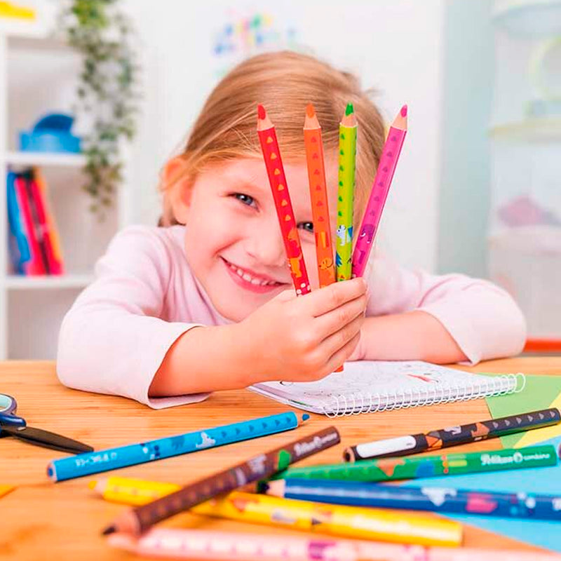 Pelikan Combino 12 Li Kutu Jumbo Üçgen Kuru Boya Kalemi P-811194