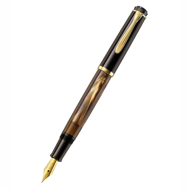 Pelikan M200 Mermer Kahve Dolma Kalem F Uç - Hediyelik İmza ve Ofis Kalemi