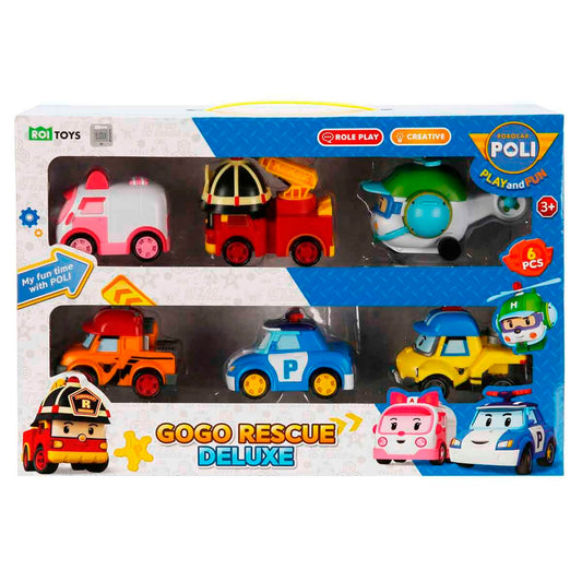 Poli Car Gogo Rescue Deluxe 6'Li Set Zr914