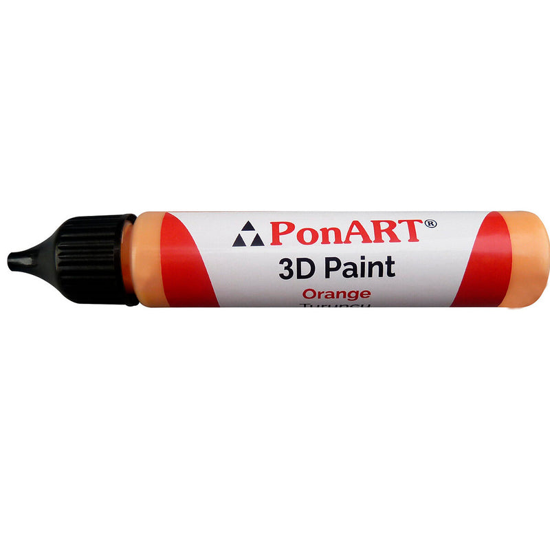 Ponart 3D Paint Turuncu Boncuk Boya 30 ml - Sanatsal Hobi ve Kabartma Boyası