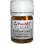 Ponart GlasArt 20 ml. Simli Gümüş Vitray Boyası - Cam Boyası, Hobi ve Sanatsal Dekorasyon