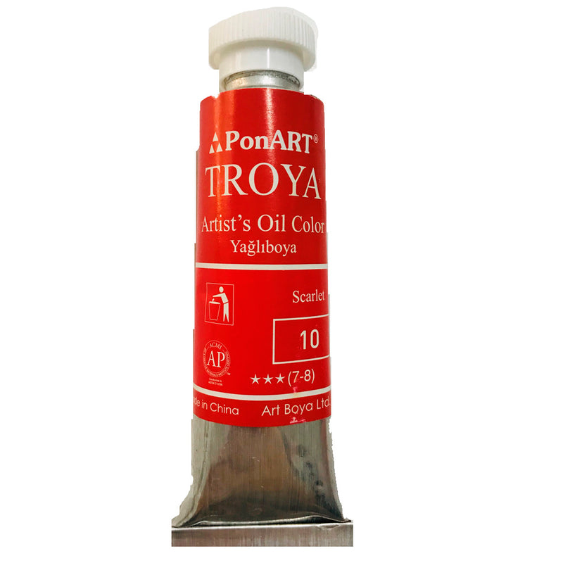 Ponart Troya Scarlet Kırmızı 37 ml Yağlı Boya - Sanatçı ve Hobi Resim Malzemesi