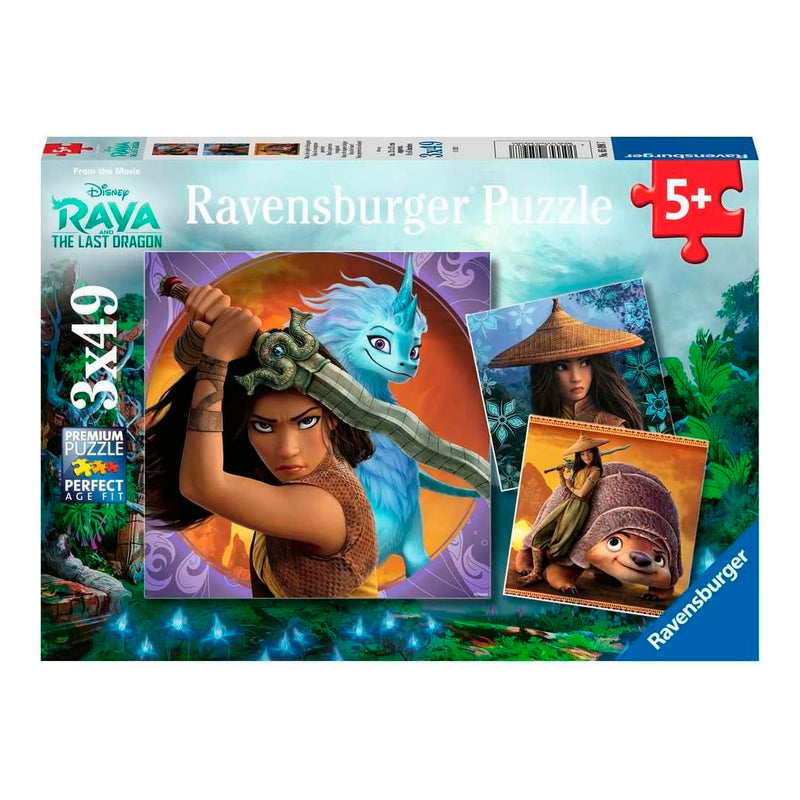 Ravensburger Çocuk Disney Raya 3x49 Parça Puzzle