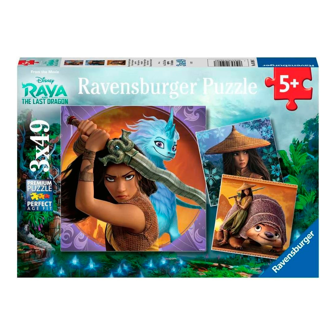 Ravensburger Çocuk Disney Raya 3x49 Parça Puzzle