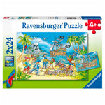 Ravensburger Çocuk Puzzle 2x24 Parça Macera Adası