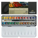 Rembrandt 24'lü Metal Kutu Tablet Sulu Boya - Sanatsal Profesyonel Ressam Boyama Seti