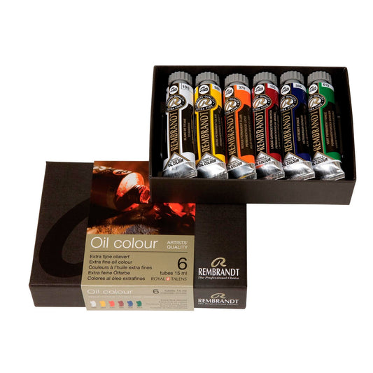 Rembrandt Starter 15 ml 6'lı Yağlı Boya Seti - Başlangıç Sanatçı ve Hobi Resim Malzemeleri
