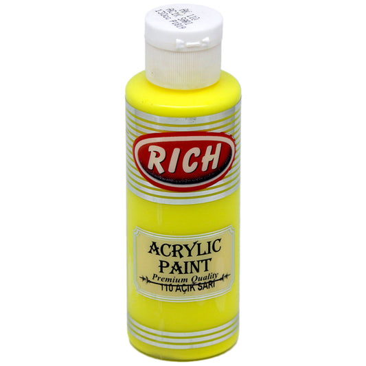 Rich 130 Cc Açık Sarı Akrilik Boya - Sanatsal Hobi ve Tuval Boyası
