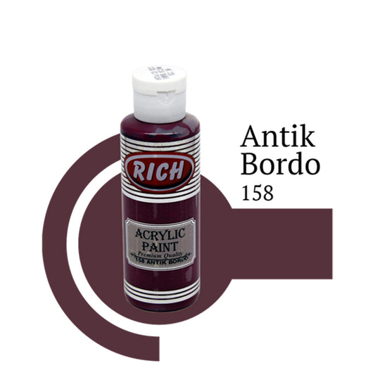 Rich 130 Cc Antik Bordo Akrilik Boya - Sanatsal Hobi ve Resim Boyası