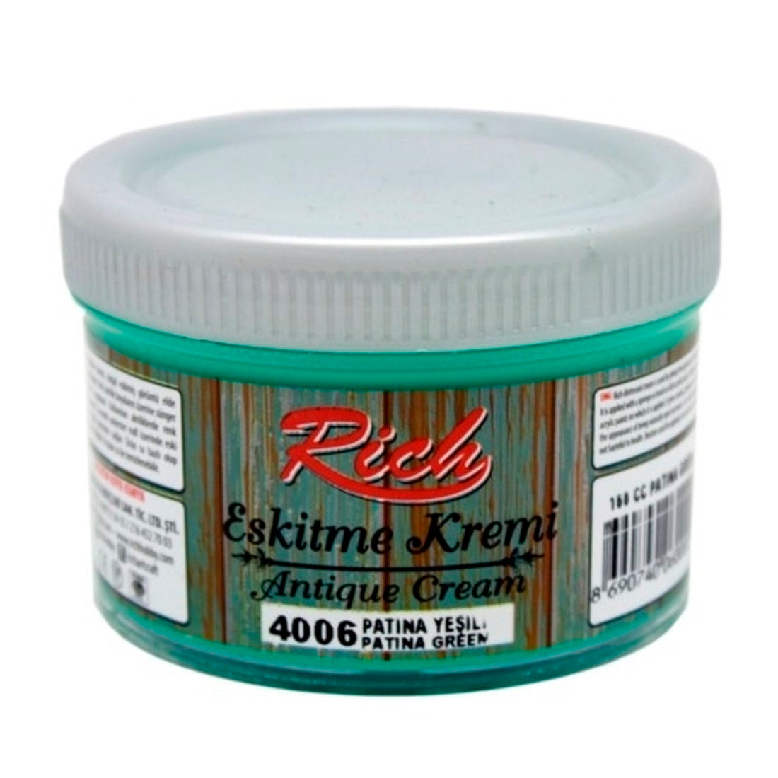Rich Antique Cream Patina Green 160 cc Eskitme Kremi - Hobi, Dekorasyon ve Sanatsal Uygulamalar için
