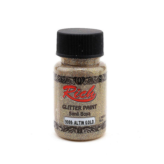 Rich Glitter Paint Altın 50 cc Simli Boya - Hobi ve Dekoratif Efekt Boyası