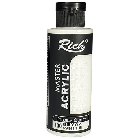Rich Master Acrylıc Beyaz 120 cc Akrilik Boya - Sanatsal Resim ve Hobi Boyası