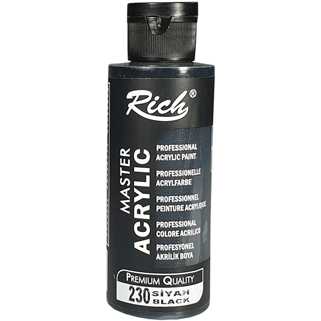 Rich Master Akrilik Siyah 120 cc Akrilik Boya - Sanat, Resim ve Hobi Boyası